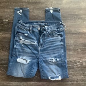 5/$25 ⚡️American 🦅 destructed hi rise jegging
